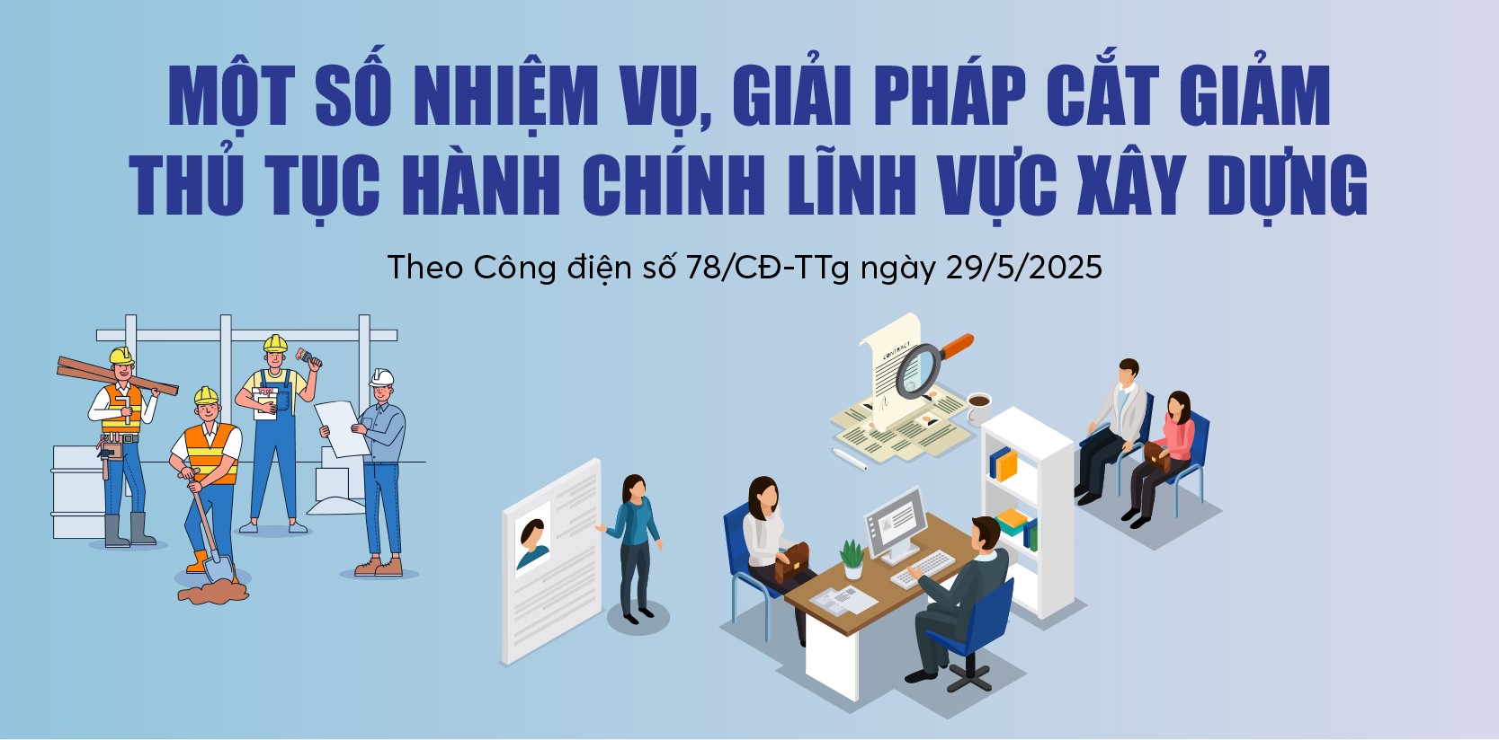 Infographics: Một số nhiệm vụ, giải pháp cắt giảm thủ tục hành chính lĩnh vực xây dựng