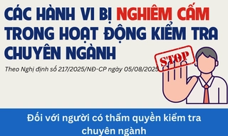 Infographics: Các hành vi bị nghiêm cấm trong hoạt động kiểm tra chuyên ngành